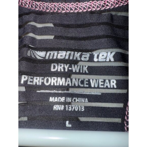 Athletic Black & White Striped Dry-Wik Tank Top L By Marika Tek - Picture 4 of 4